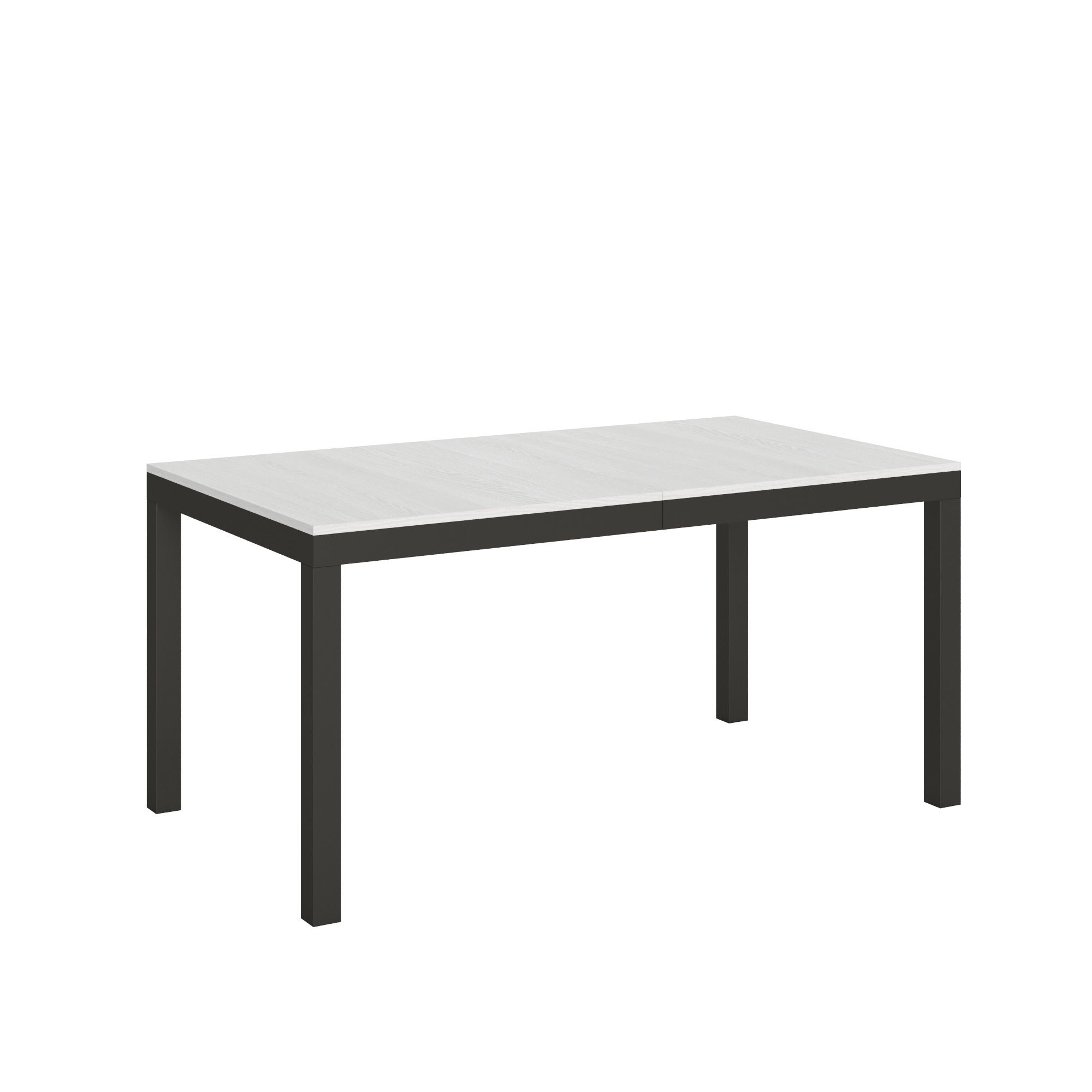 Mesa extensible 90x160/264 cm Everyday Evolution Estructura Fresno Blanco Antracita - Itamoby