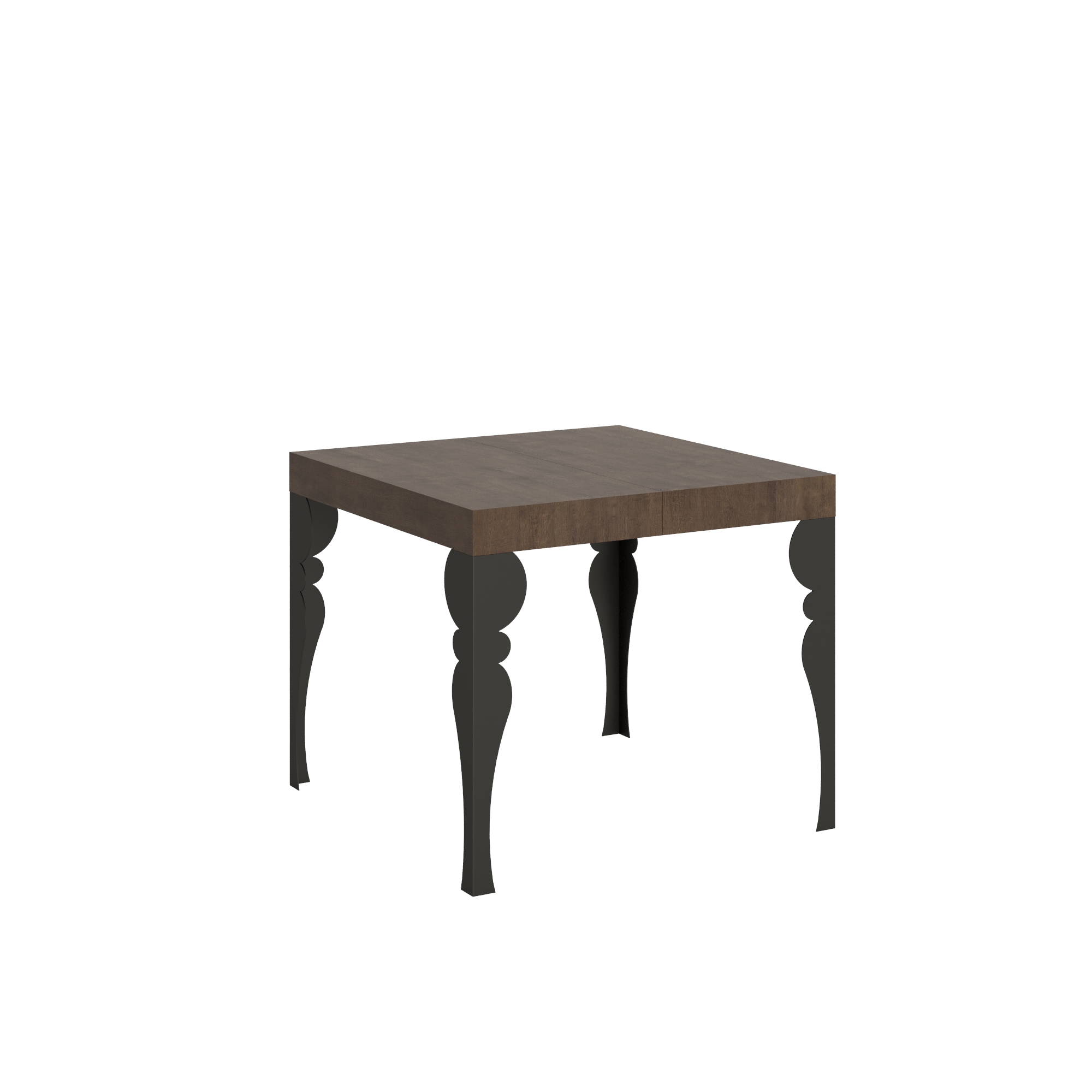 Mesa extensible 90x90/246 cm Paxon Estructura Nogal Antracita - Itamoby