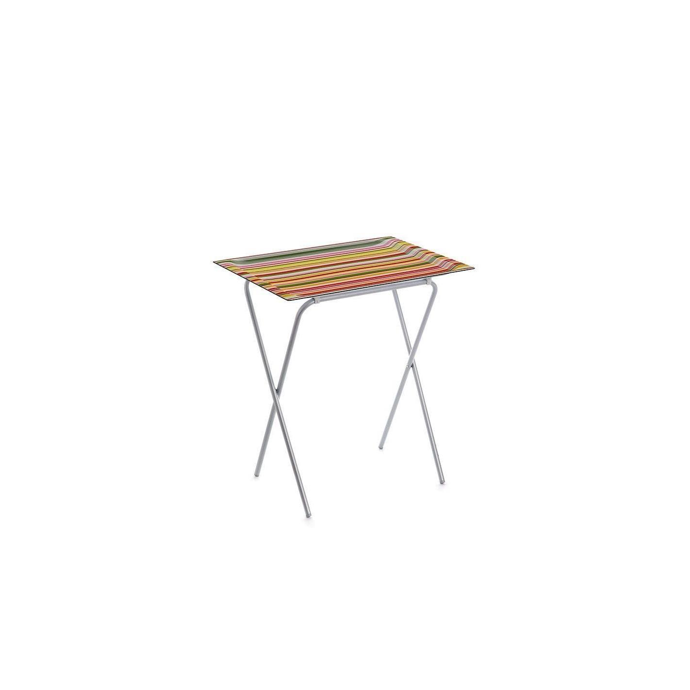 DON HIERRO - Mesa plegable auxiliar ADA con bandeja extraíble para interior y exterior-