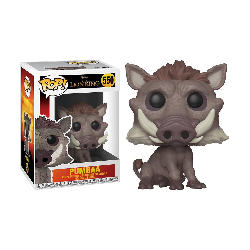 FUNKO POP! DISNEY EL REY LEÓN (LIVE) - PUMBAA, 38545, Nº 550, TIENDA CON LICENCIA OFICIAL, FIGURA, JUGUETE, CABEZÓN, VINILO, MUÑECO, PELÍCULA, ANIMALES, SELVA, JABALÍ