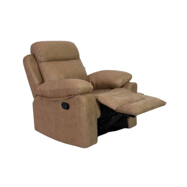 Sillón relax manual modelo Menfis. Tapizado en tela Nolia disponible en varios colores