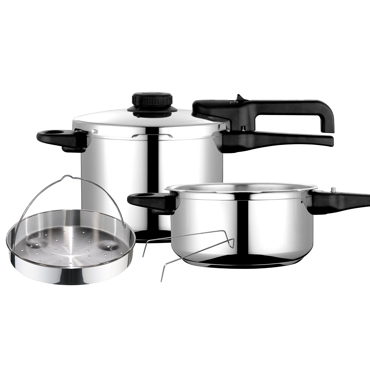 FAGOR DUAL Xpress 6/4 Olla a Presión 6 + 4 Litros, Inducción, Express Super Rápida, Acero Inox. 18/10, Todas Cocinas, , Plata