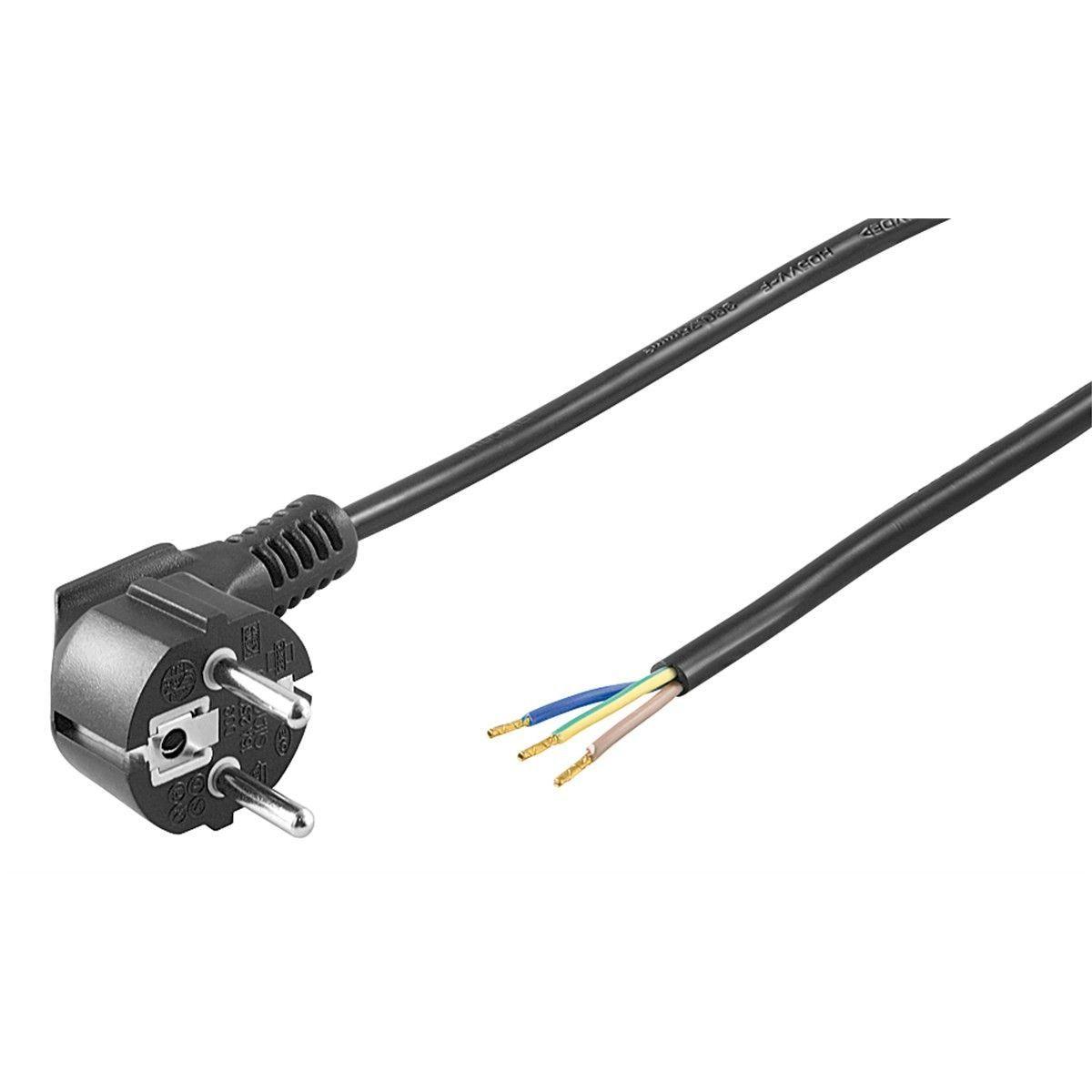 Cable de Alimentación Goobay SCHUKO 3x0,75mm 1,5m Negro para Ordenador