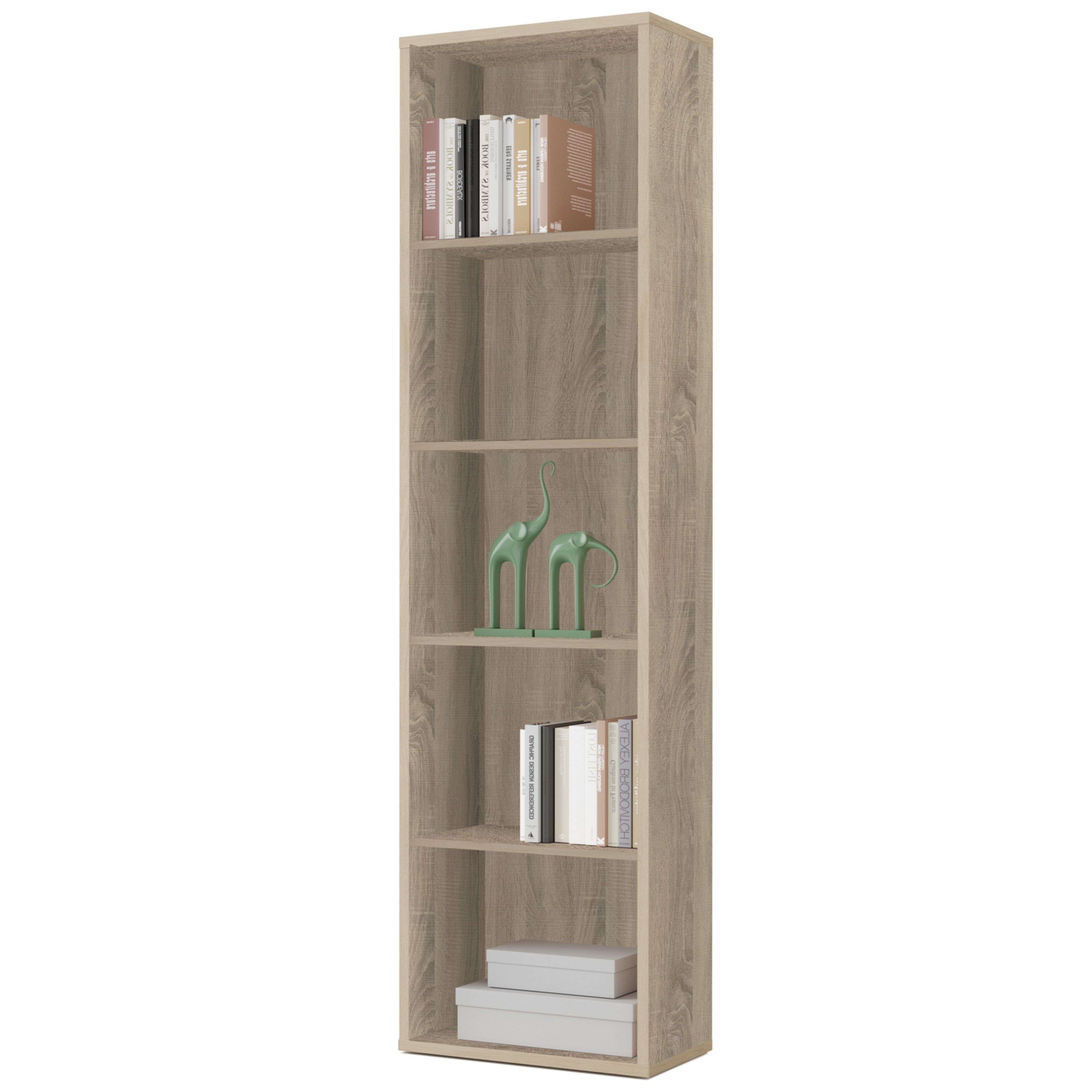 Miroytengo Estantería Librería Estrecha Scaled Color Roble Cambrian 197x52x33 cm