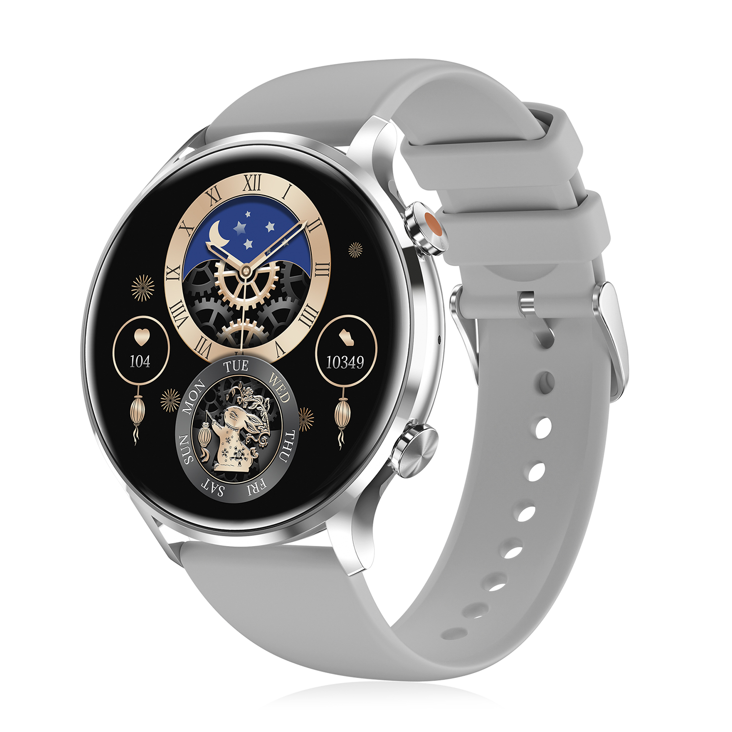 DAM. Smartwatch QS40 con llamadas Bluetooth, notificaciones push. Múltiples modos deportivos, mediciones de salud. 4,4x1,05x3,7cm