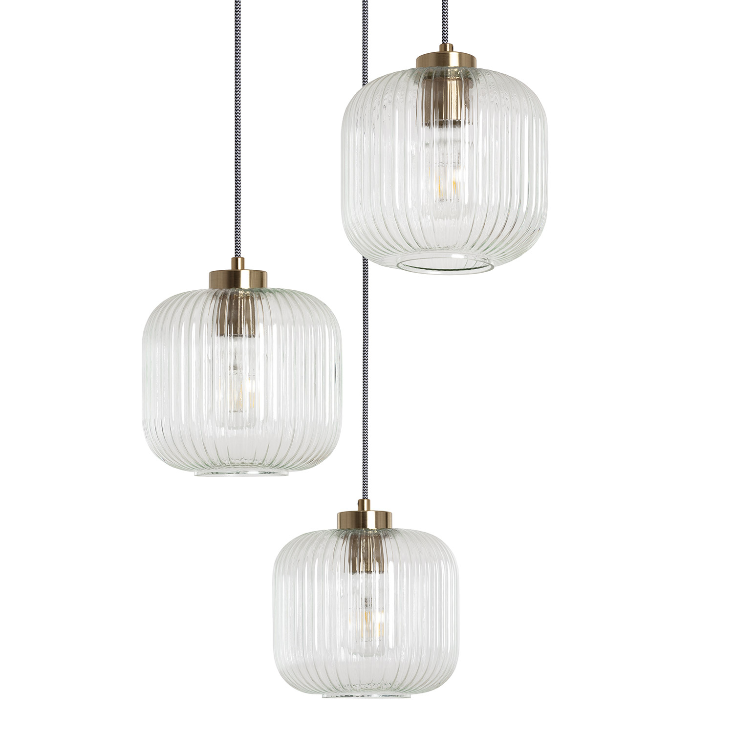 Ledkia Lámpara Colgante Cristal Tri Wilde Regulable en Altura