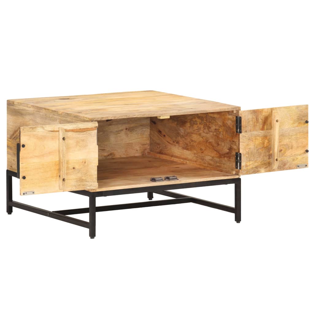 Vidaxl Mesa de Centro de Madera Maciza de Mango 67x67x45 Cm