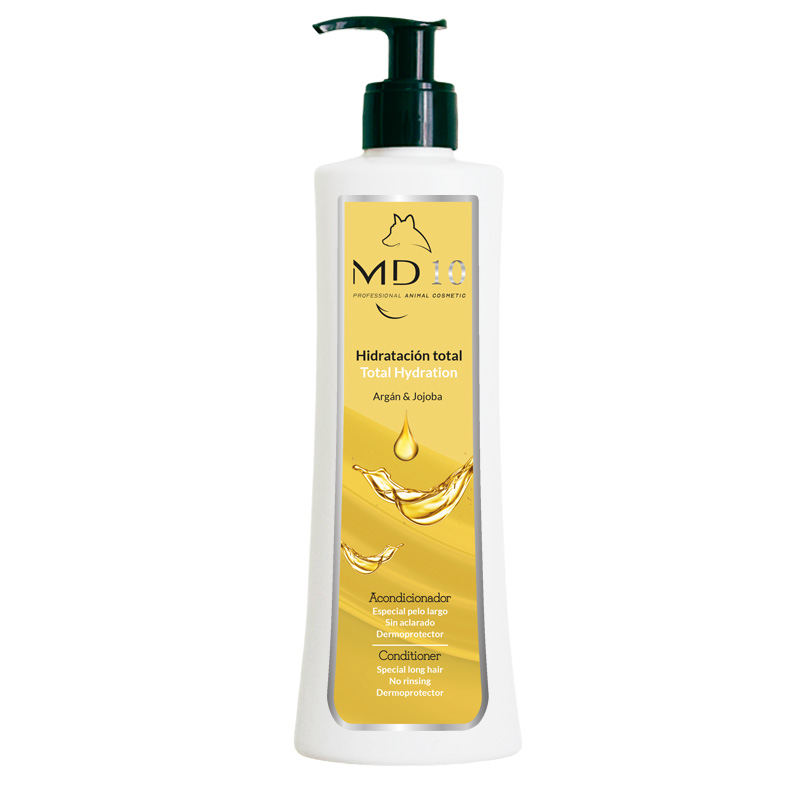 Acondicionador para Perros Superhidratante - Desenredante de Pelo para Perros - Con Aceite de Argán y Aceite de Jojoba - Elimina Nudos y Aporta Brillo - Sin Aclarado - MD10 COLLECTION