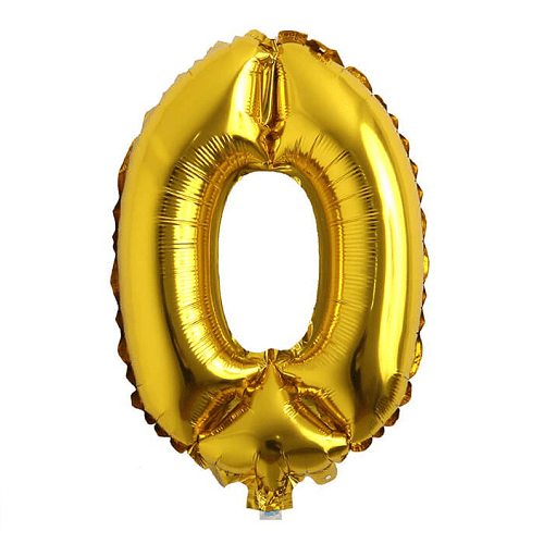 CABLEPELADO - Globo numero de cumpleaños - 45 cm - eventos - photocall - decoracion - numero 0 - color dorado