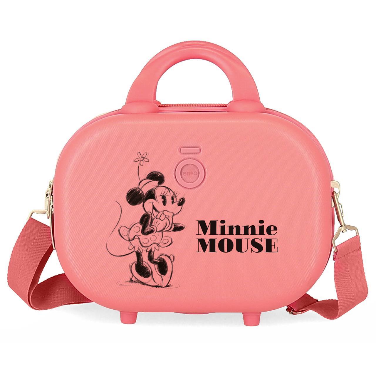 Neceser Abs Disney Mickey happiness coral 21x29x15cm