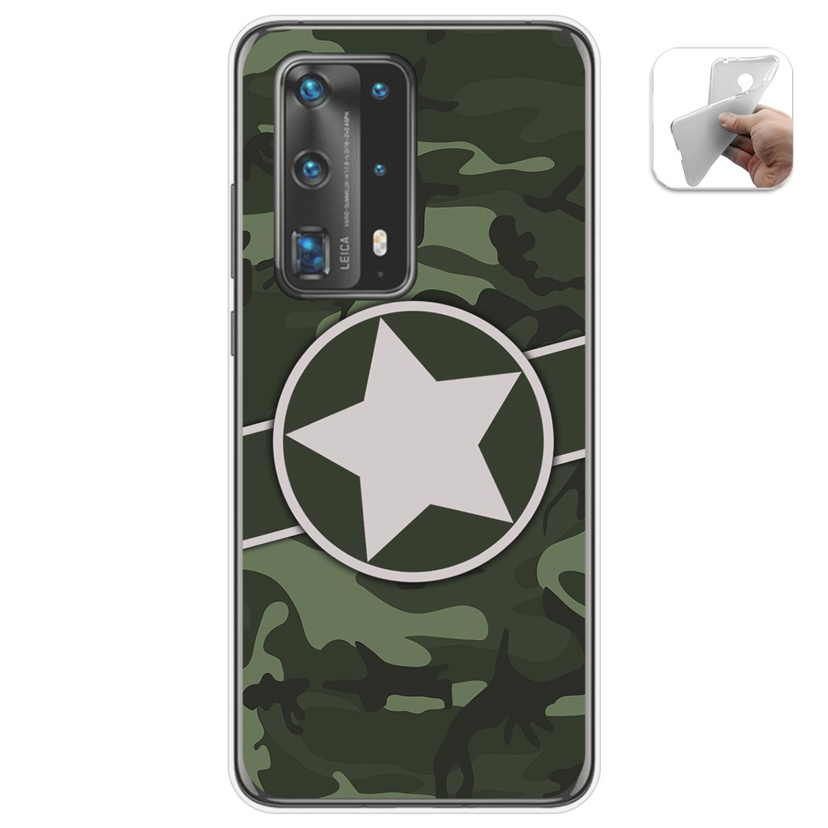 Tumundosmartphone Funda Gel Tpu para Huawei P40 Pro diseño Camuflaje 01 Dibujos