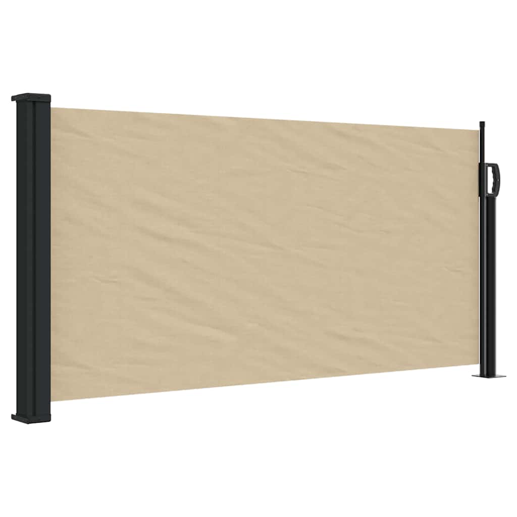 vidaXL Toldo lateral retráctil beige 100x500 cm