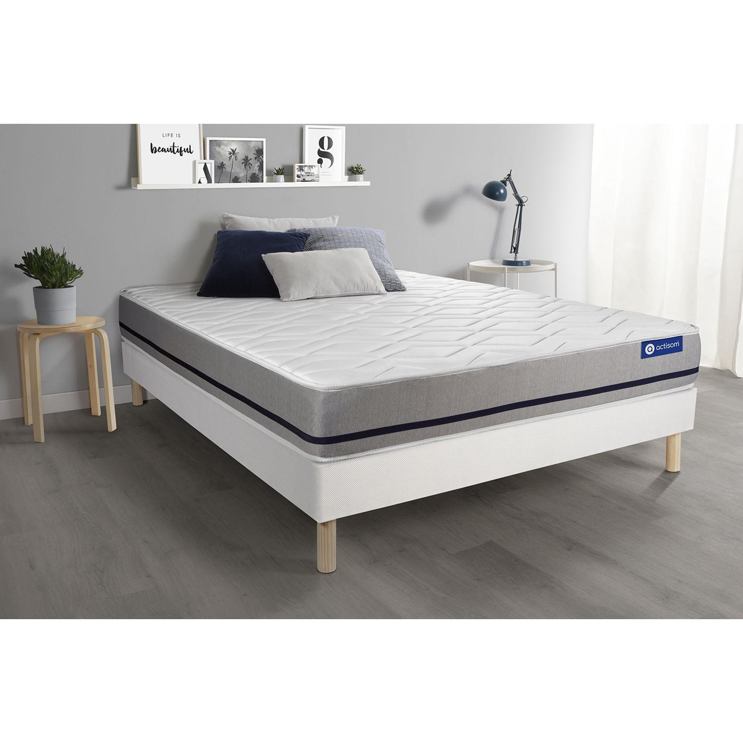 Pack colchón Actimemo soft 120x210cm + Somier multiláminas, espuma viscoelástica, 3 zonas de confort