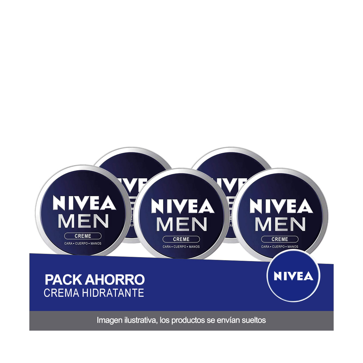 NIVEA MEN Creme 150ml - Pack ahorro de 5 unidades (total 750ml)