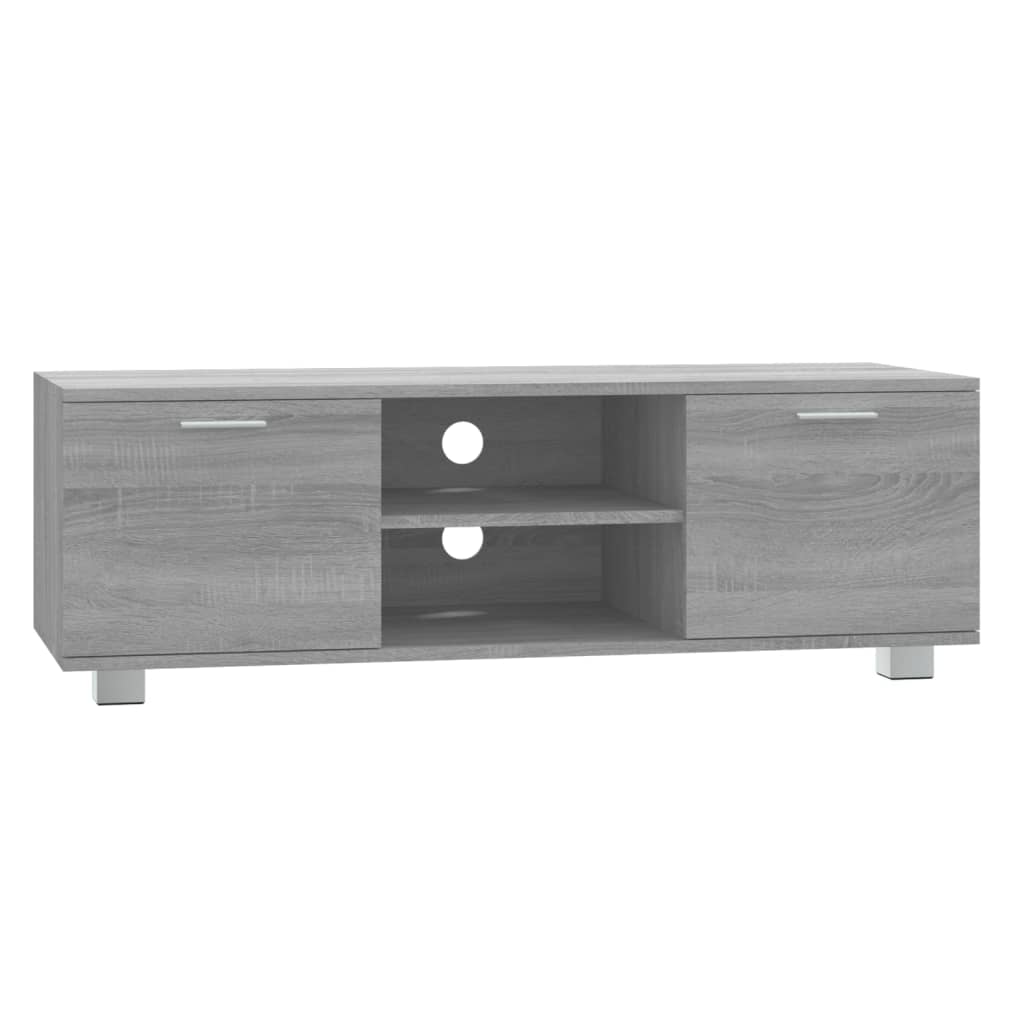 vidaXL Mueble de TV madera contrachapada gris Sonoma 120x40,5x35 cm