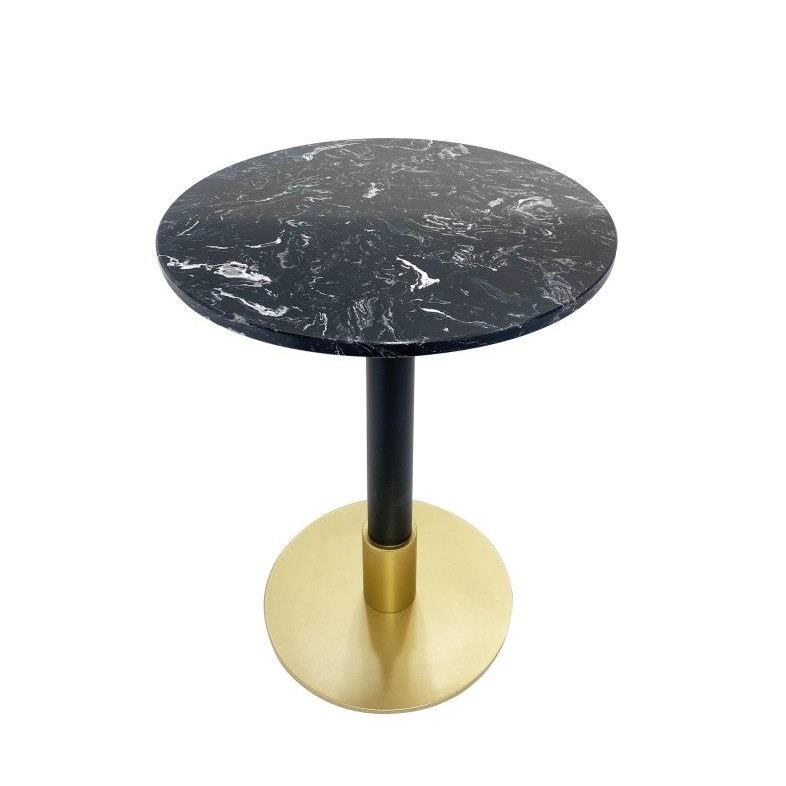 Mesita Auxiliar Metal Marmol 45X45X51 Negro - Fijalo - El mejor complemento para tu hogar.