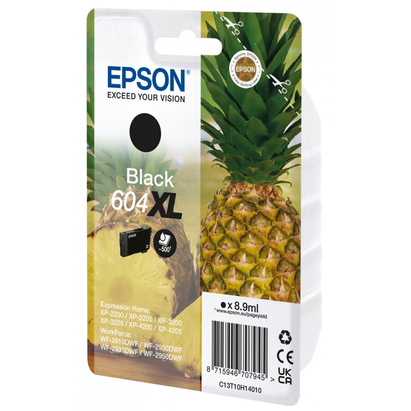 Epson - 604XL cartucho de tinta 1 pieza(s) Original Alto rendimiento (XL) Negro - C13T10H14020 C13T10H14020