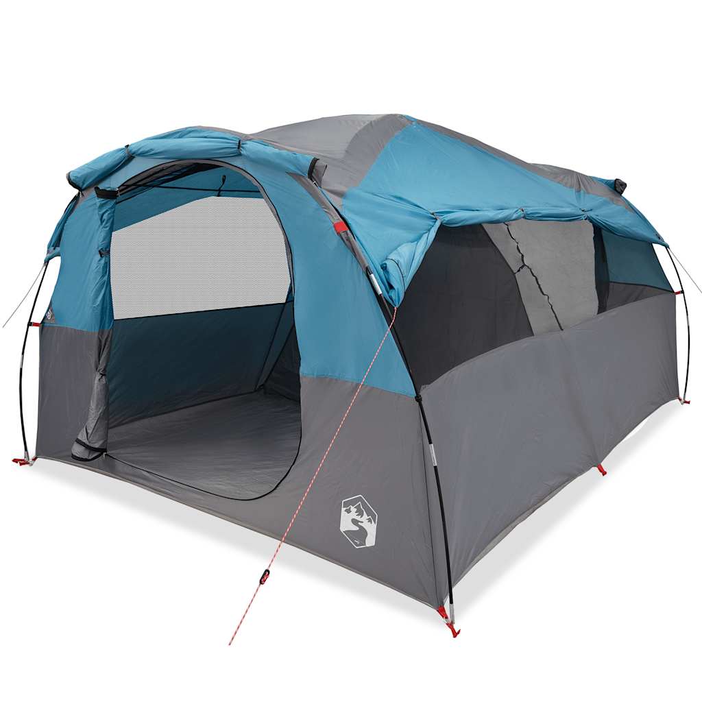 vidaXL Tienda de campaña familiar túnel 6 personas impermeable azul