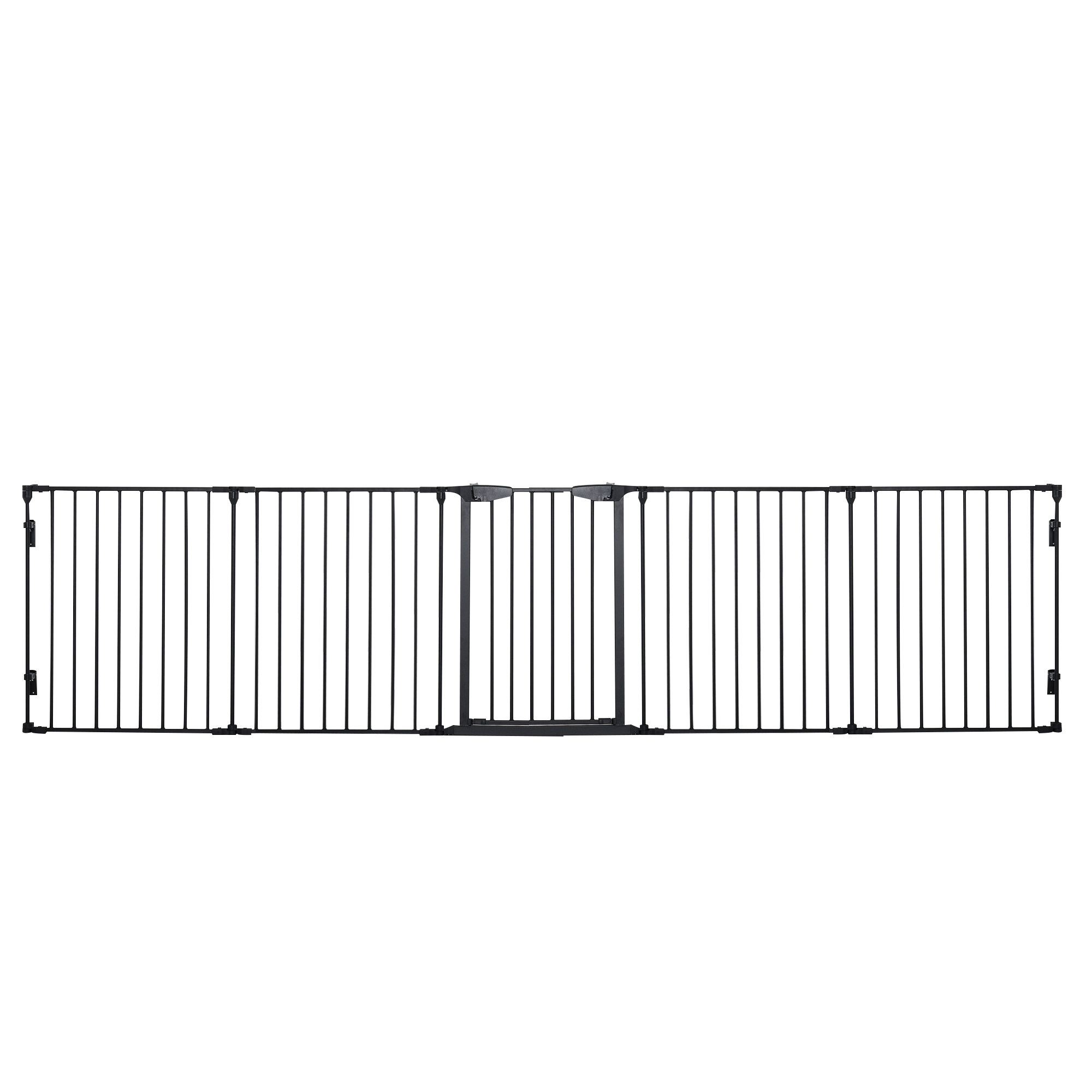 PawHut Barrera de Seguridad para Mascotas 300 cm Parque para Perros Plegable de 5 Paneles con Cierre Inteligente para Escalera Pasillo