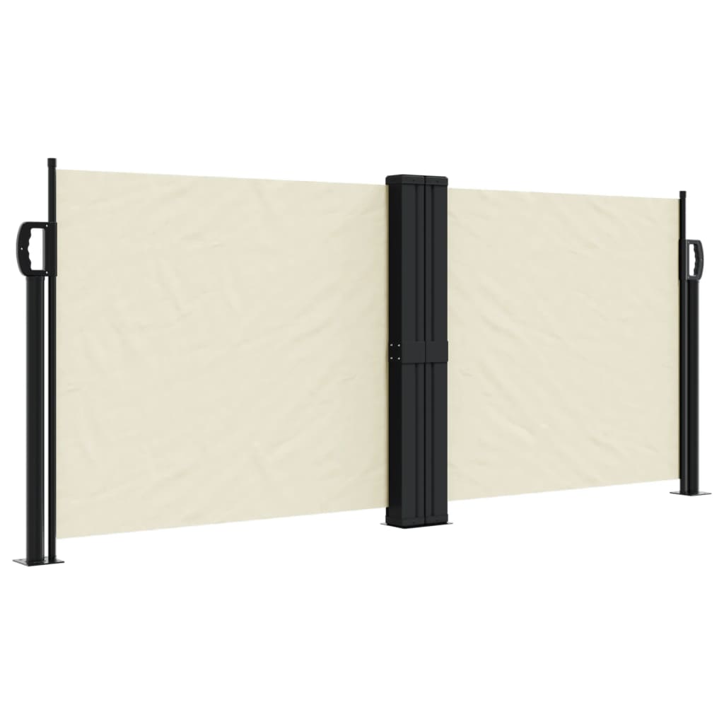 vidaXL Toldo lateral retráctil 100x600 cm Color Negro, Crema, Azul