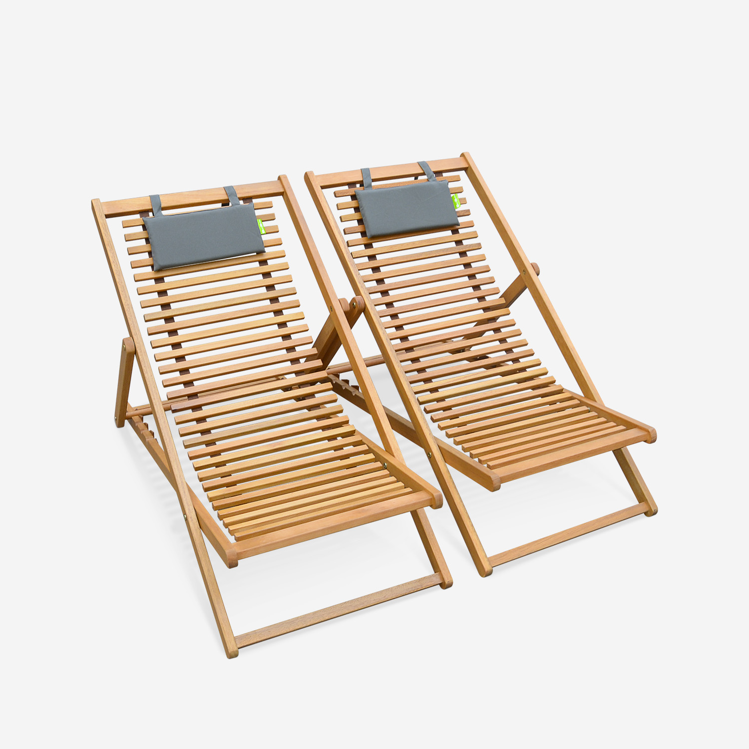 sweeek - Hamaca de madera de eucalipto, set de 2 , Bilbao , 102x56x86