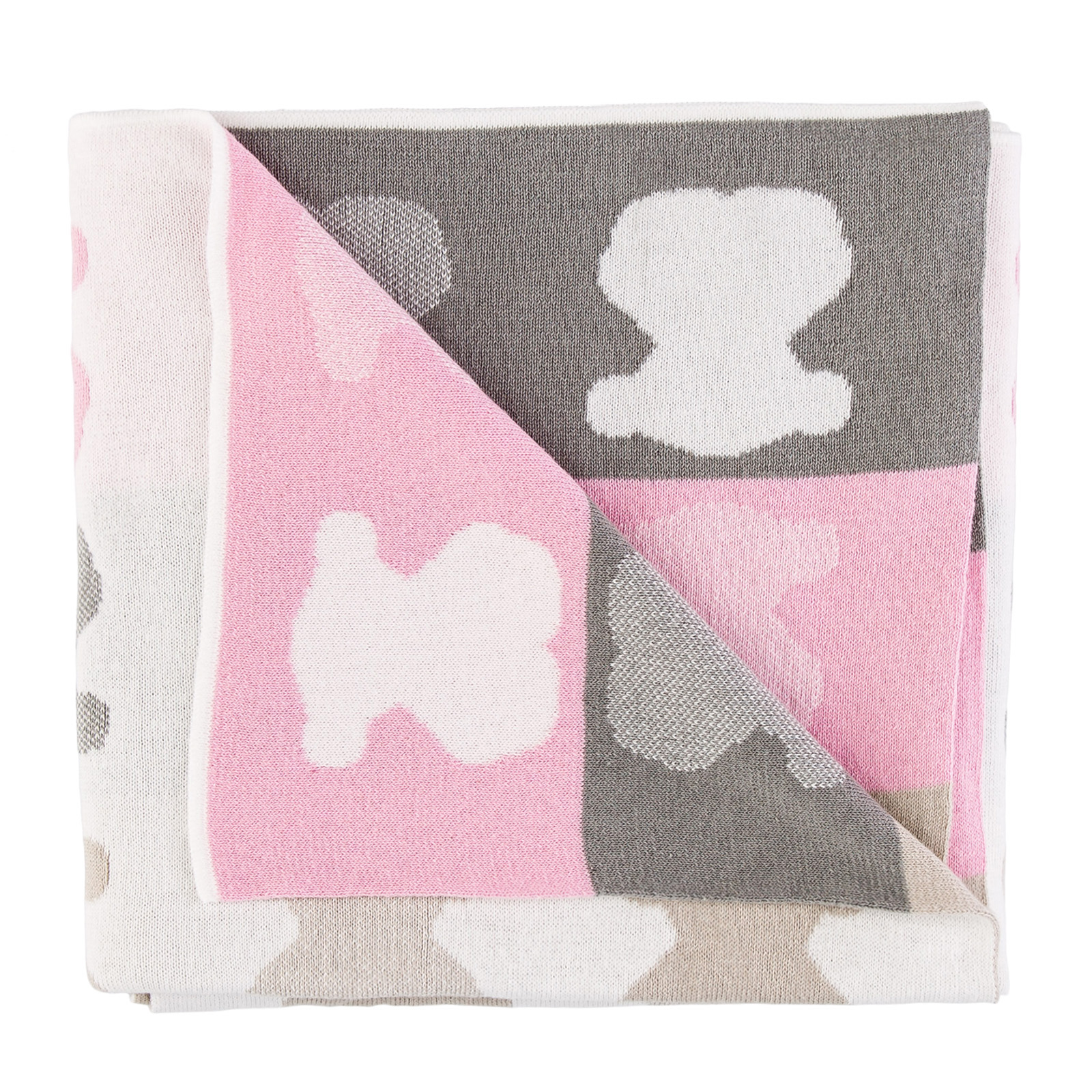Manta reversible Multi Ositos Jaquard