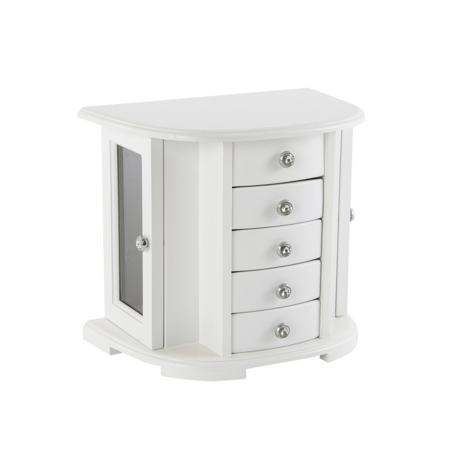 Joyero mdf terciopelo 26x18x23 espejo blanco El mejor complemeto para tu hogar.