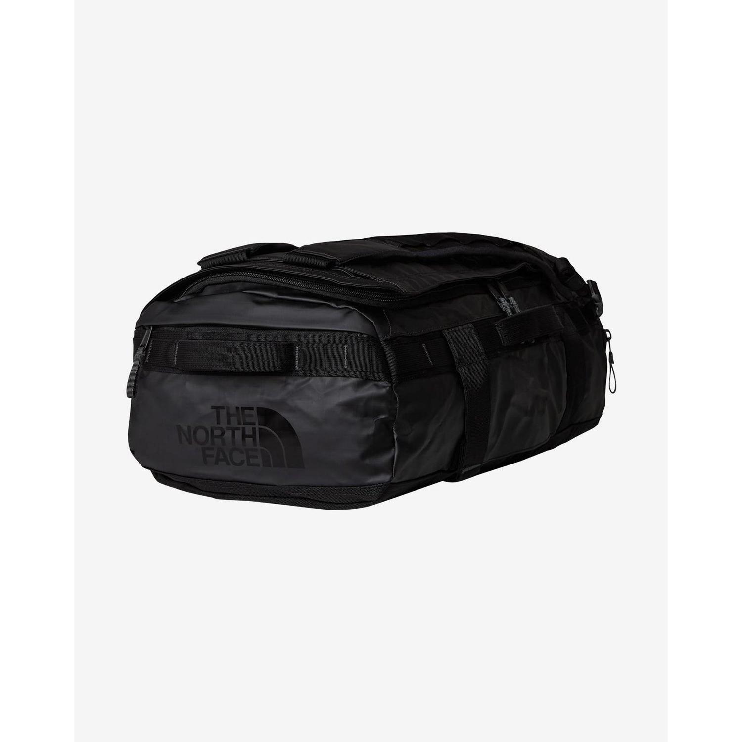 THE NORTH FACE (NORTH) The North Face Base Camp Voyager Duffel 32L – Negro / Gris, Bolsa de Viaje Convertible