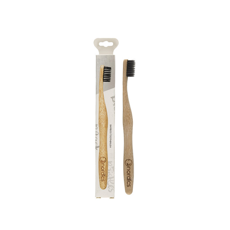 Cepillo Dental Bambú Adultos con Carbón Activo - Nordics