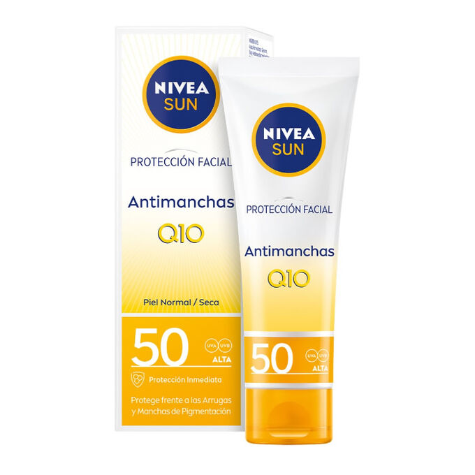 NIVEA – Crema solar facial Q10 FP50 UV Antiedad & Antimanchas 50 ml Nivea.