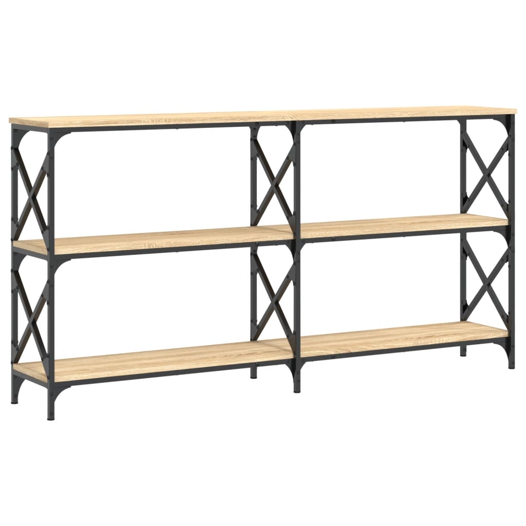Vidaxl Mesa Consola Madera de Ingeniería 156x28x80,5 Cm Negro