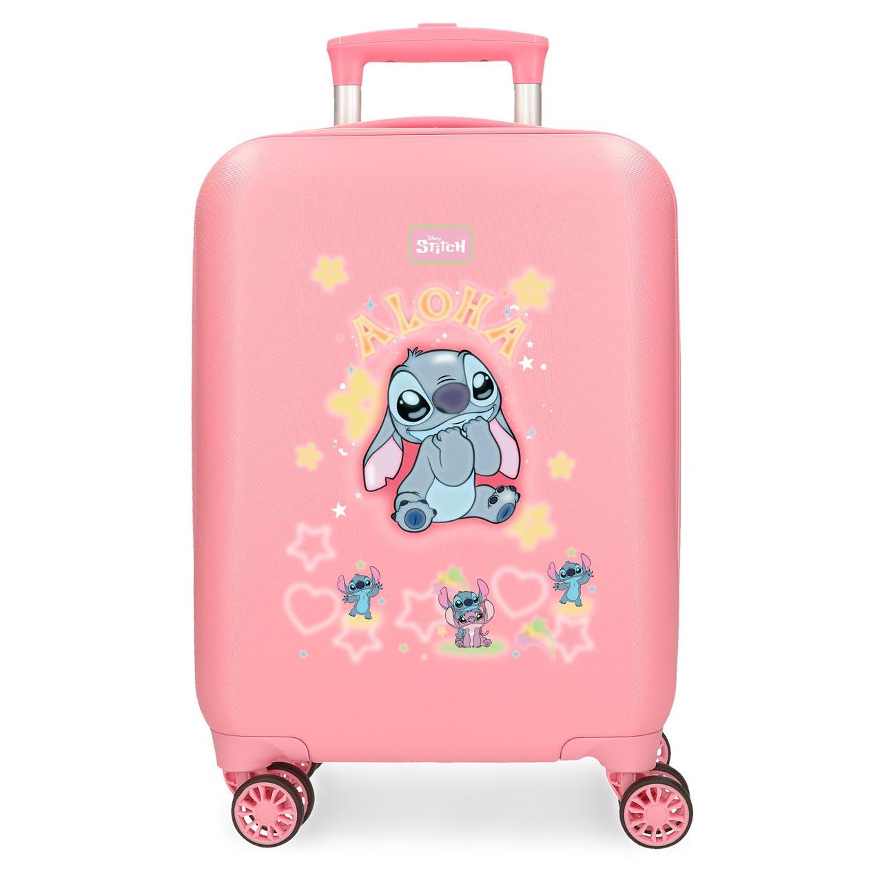 Maleta de cabina Disney Stitch you&me rosa 50x33x20cm