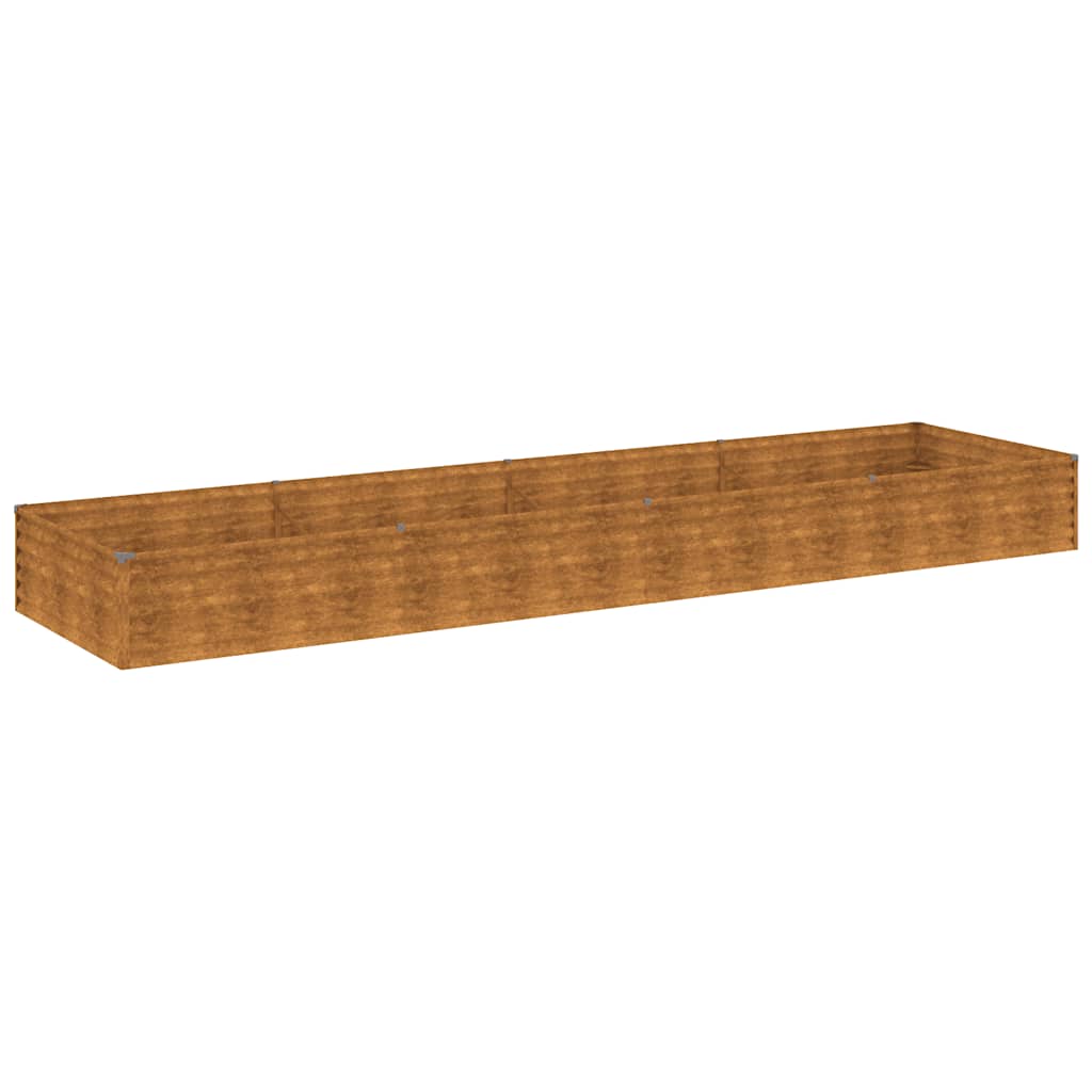 vidaXL Jardinera acero corten 387x100x36 cm