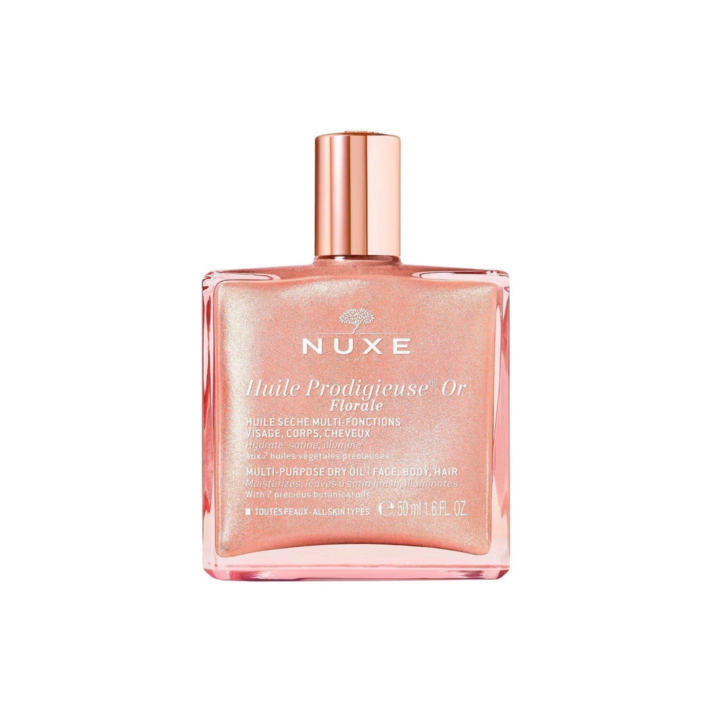 Nuxe Huile Prodigieuse Florale Or 50ml Aceite en Seco No Mancha la Ropa Oro Rosado Hidrante Luminosidad Antiestrias
