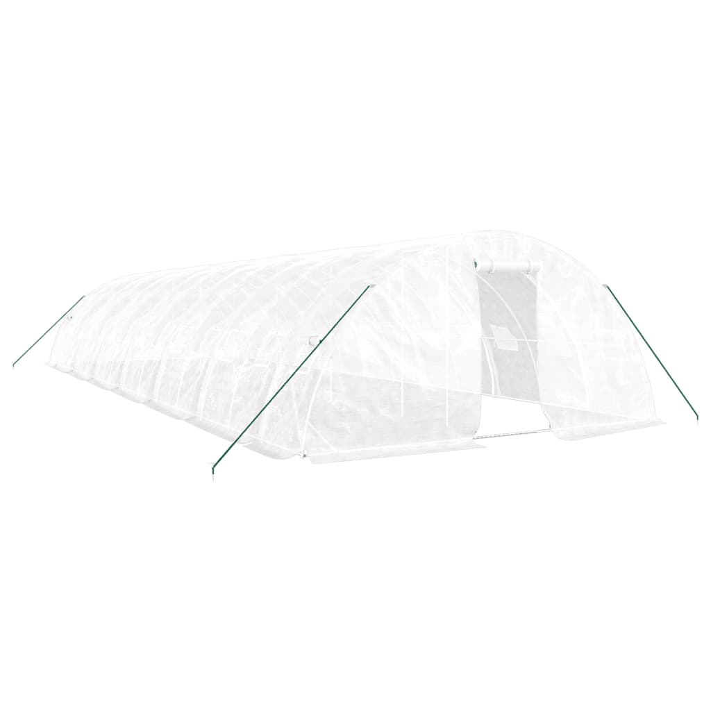 vidaXL Invernadero con estructura de acero blanco Multitalles