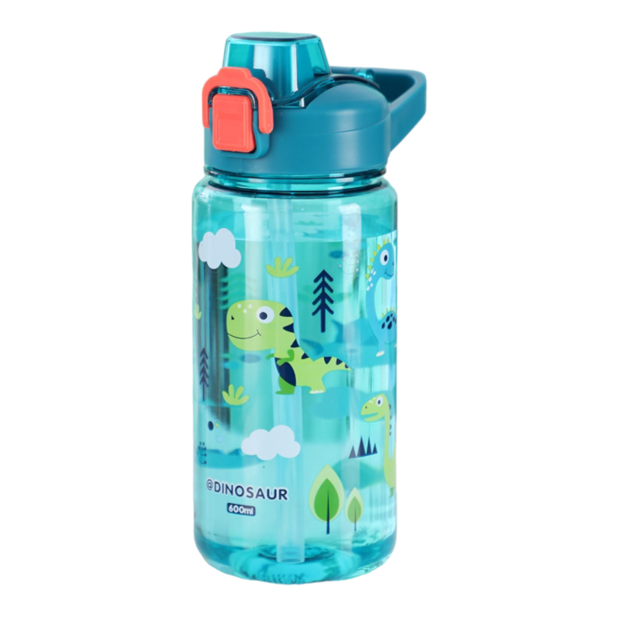 Botellas de agua a granel para niños, (paquete de 12) botellas deportivas  de plástico sin BPA de 18 onzas – 7.5 pulgadas con tapas emergentes y asas