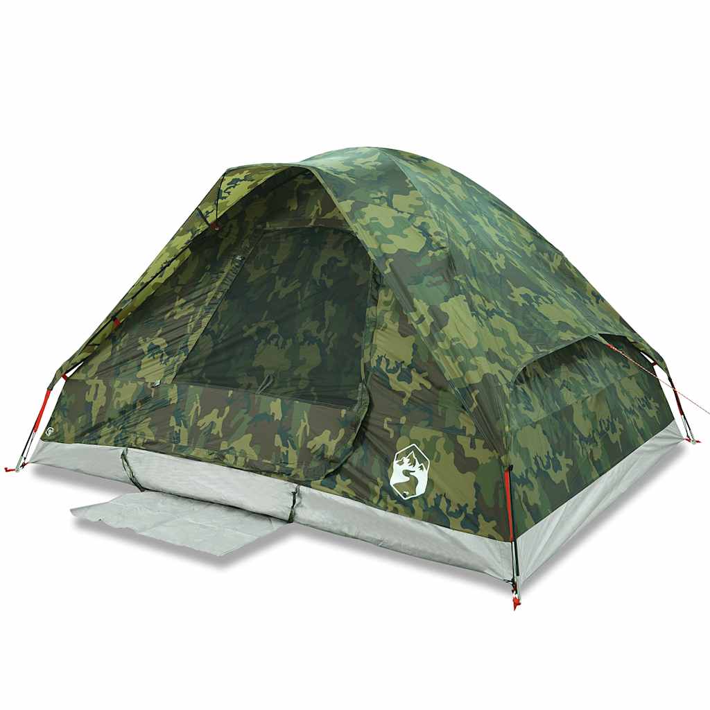 vidaXL Tienda campaña familiar iglú 6 personas impermeable camuflaje