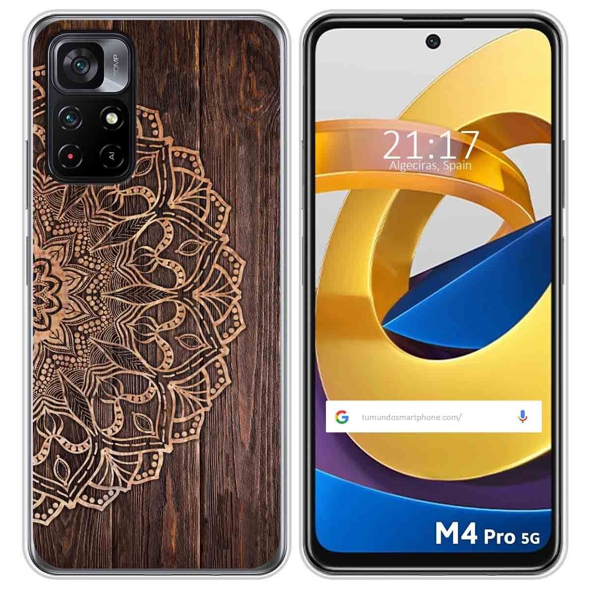 Funda Silicona para Xiaomi POCO M4 Pro 5G diseño Madera 06 Dibujos