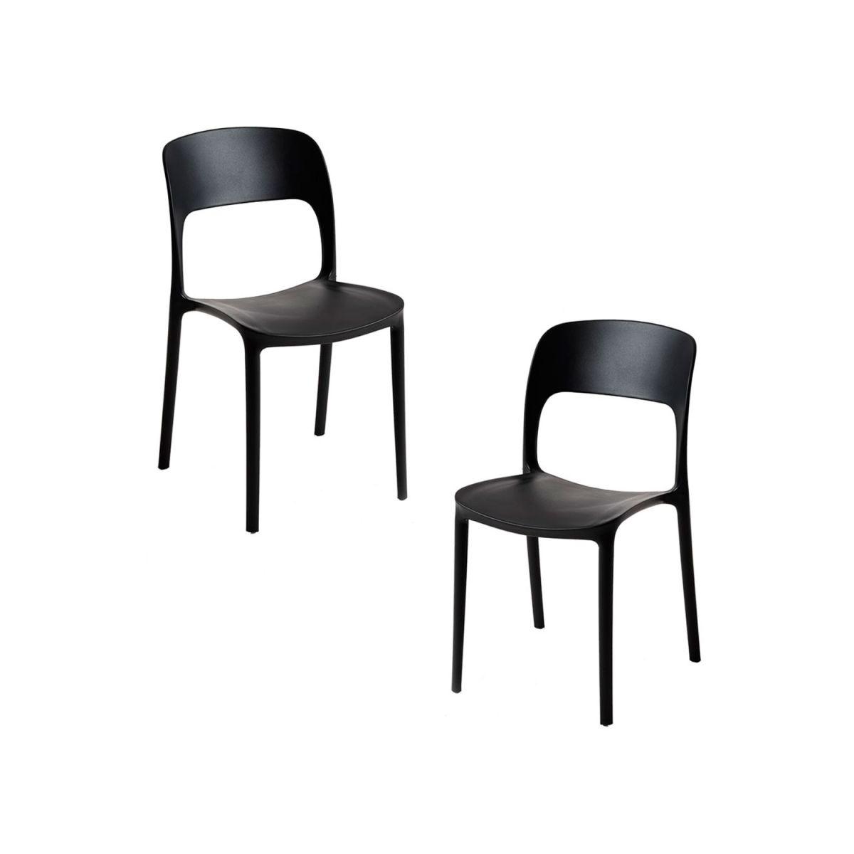Regalos Miguel - Packs Sillas Jardín - Pack 2 Sillas Inis - Negro