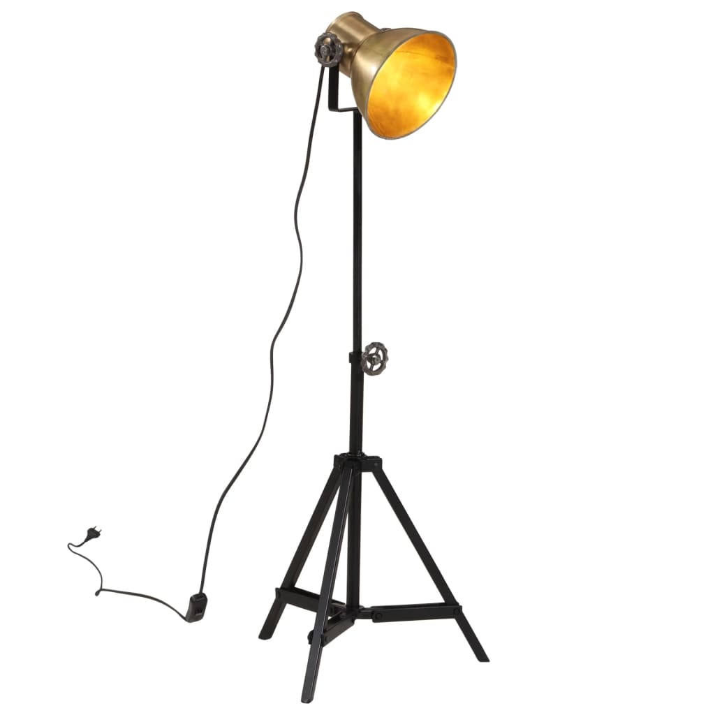 vidaXL Lámpara de pie desgastado 25 W E27 35x35x65/95 cm lámpara Color Multicolor,  Latón,  Negro y mas