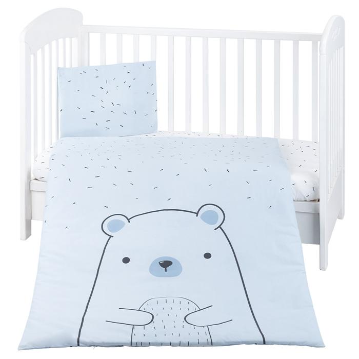 Conjunto jogo de cama 5pçs Kikka Boo Bear with me Azul