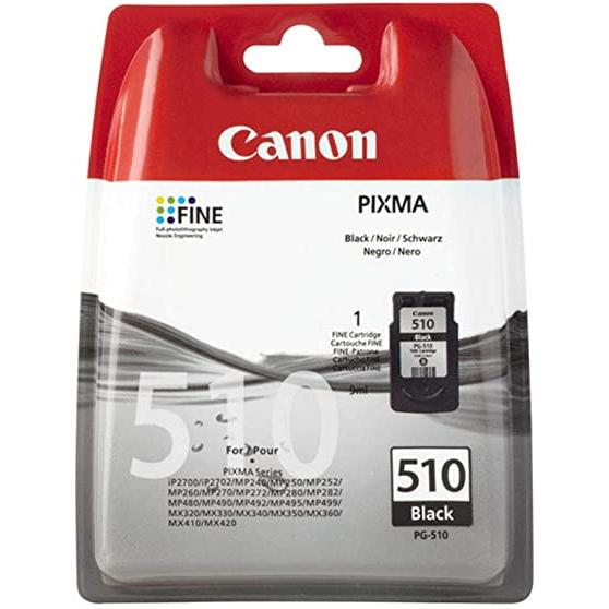 Canon pixma mp240/260/480 cartucho negro pg-510 (blister + alarma)