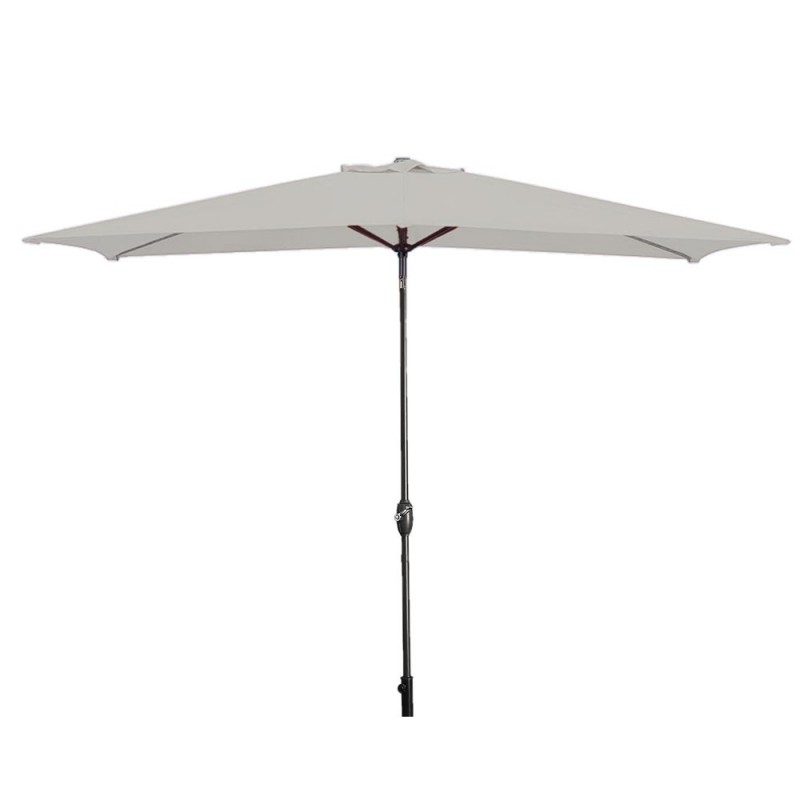 Marbueno Sombrilla Acero 6 Varillas 200x300 cm Polyester Blanco