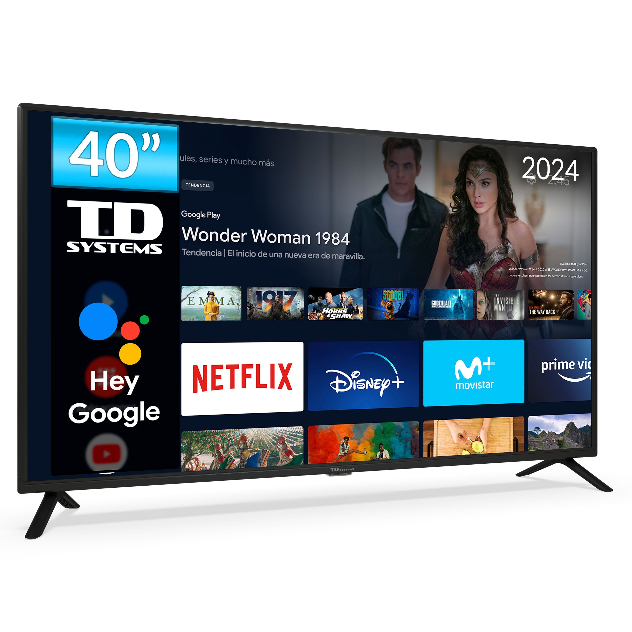 Smart TV 40 pulgadas Full HD Hey Google Official Assistant con