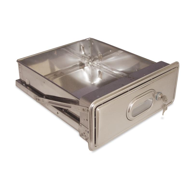 Cajón c/cerradura p/acoplar a estantería inox imagine por cliente