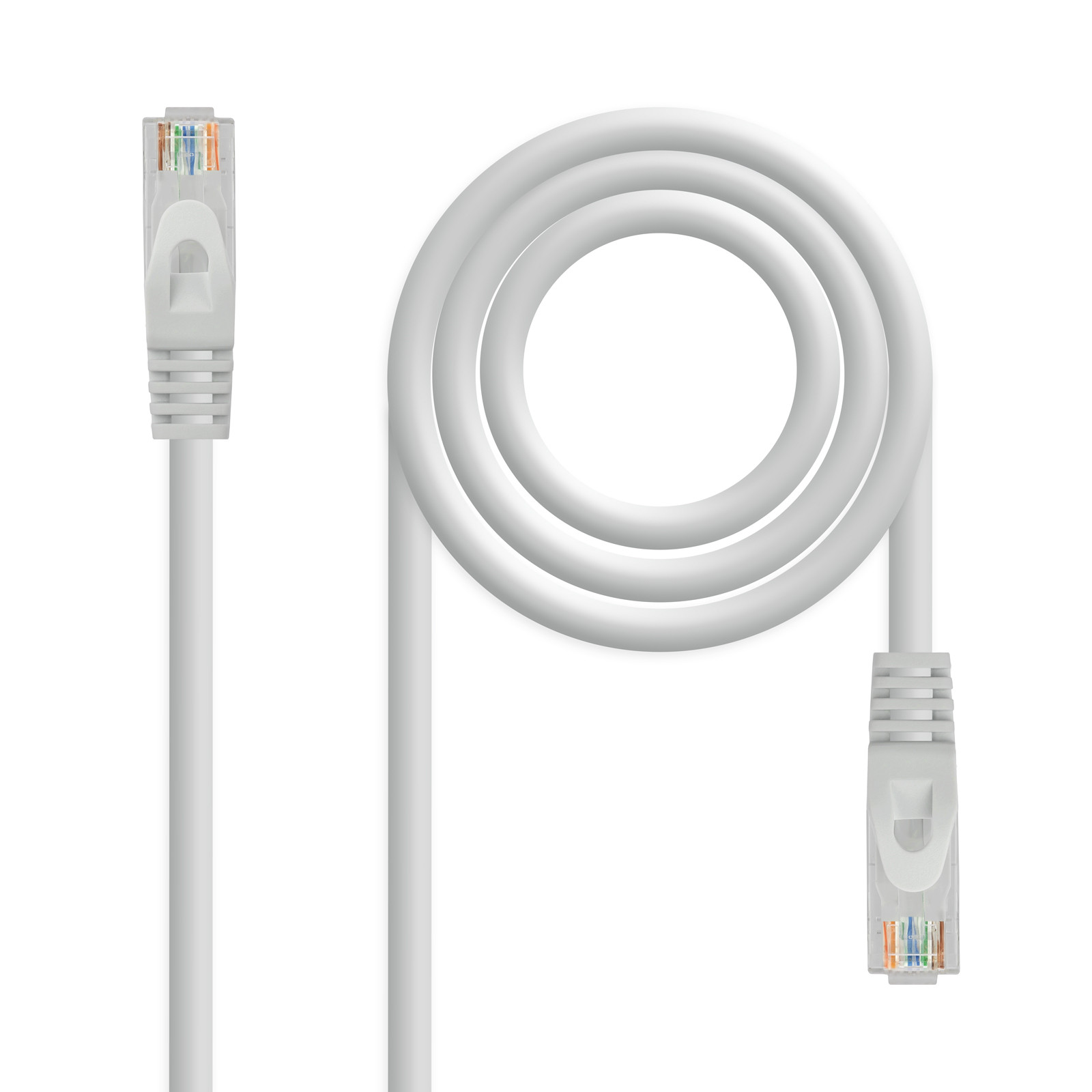 Nanocable Latiguillo RJ45 Cat6a UTP CU LSZH 0.5m Gris Conector RJ45 en Ambos Extremos