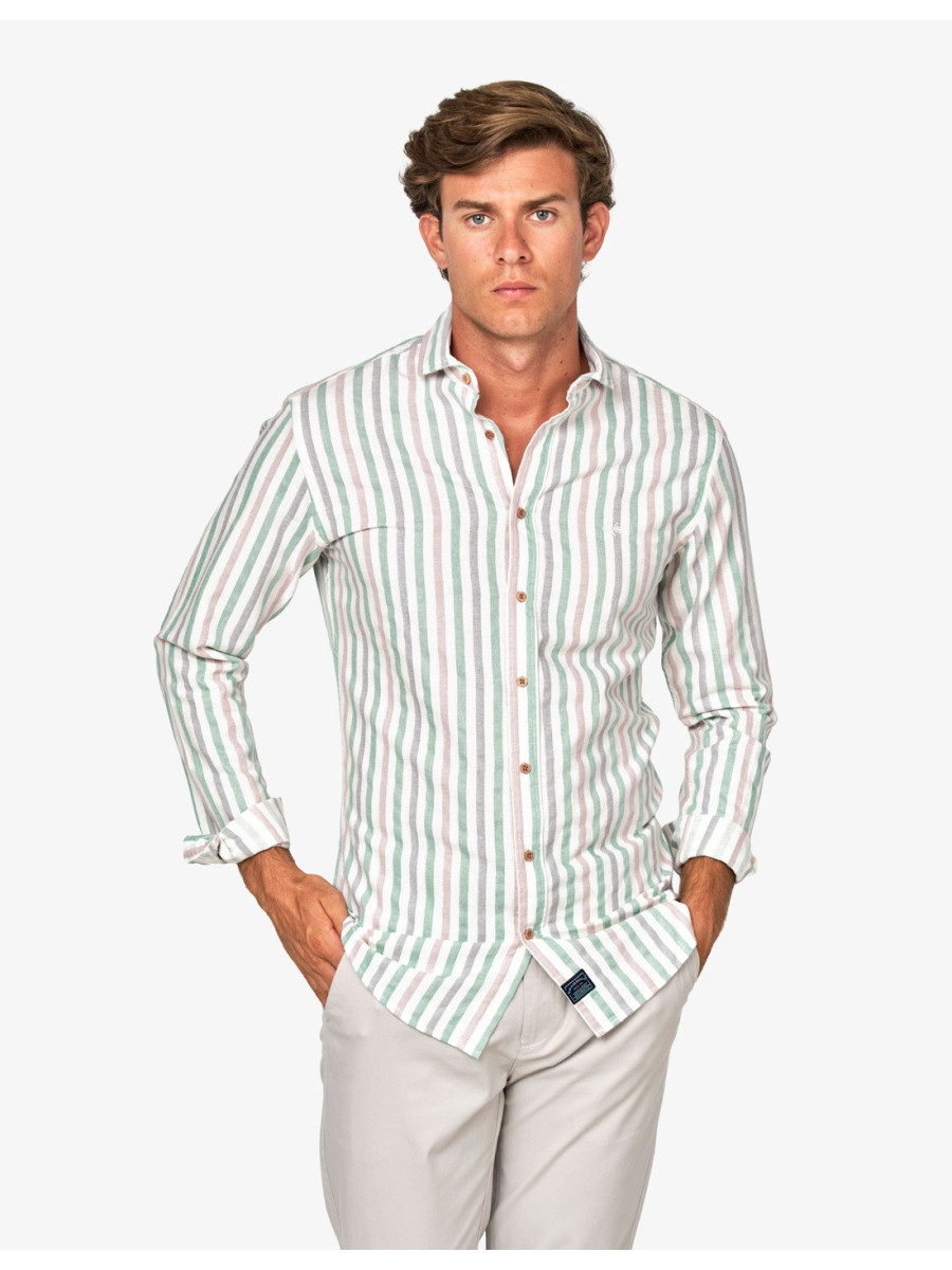 Camisa Spagnolo Cutaway Rústica Hombre - Verde SPAGNOLO Raíz Inicio HOMBRE ROPA CAMISAS