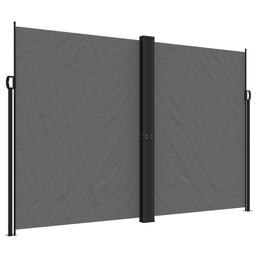 vidaXL Toldo lateral retráctil 220x1000 cm Color Negro, Crema, Azul