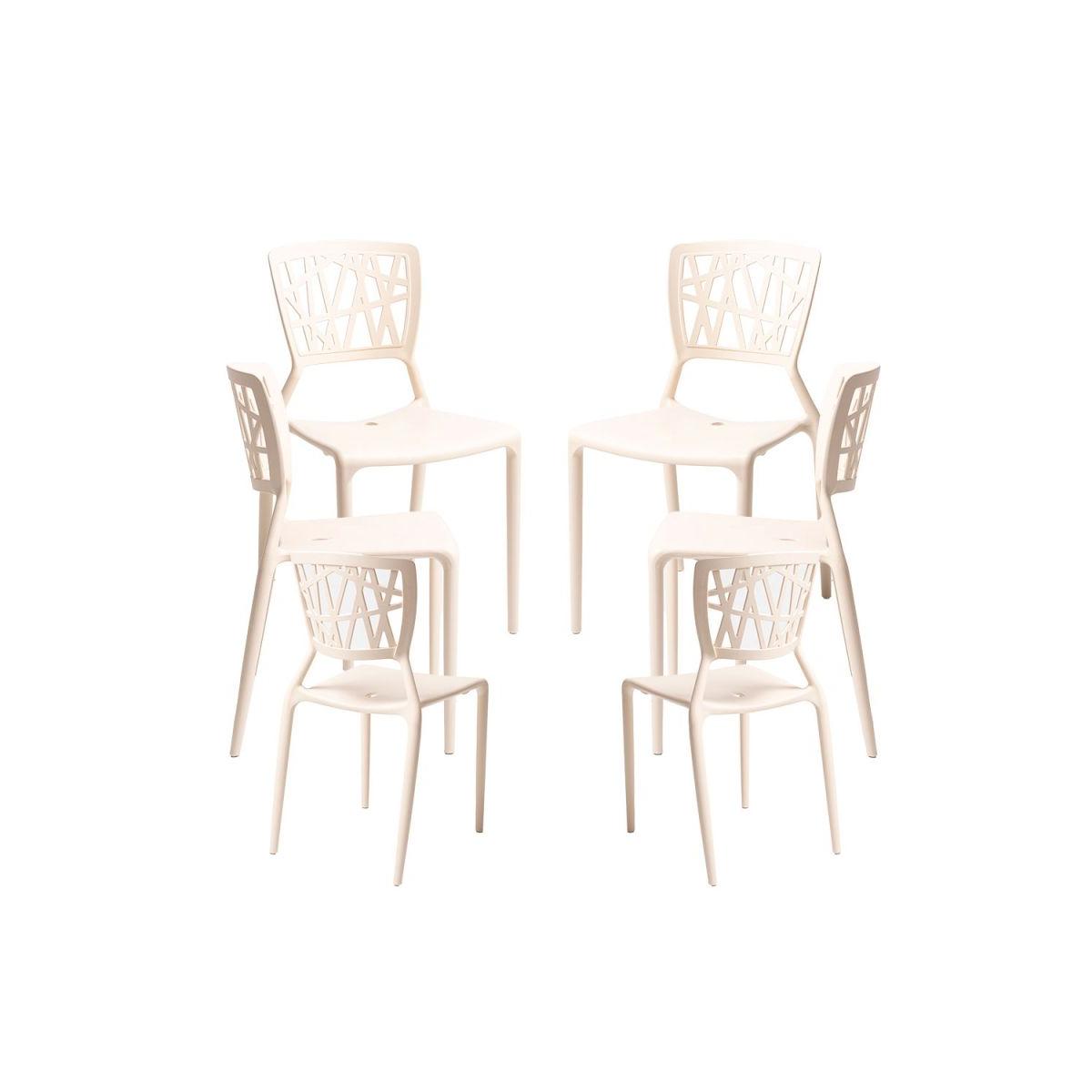 Regalos Miguel - Packs Sillas Jardín - Pack 6 Sillas Delta - Beige