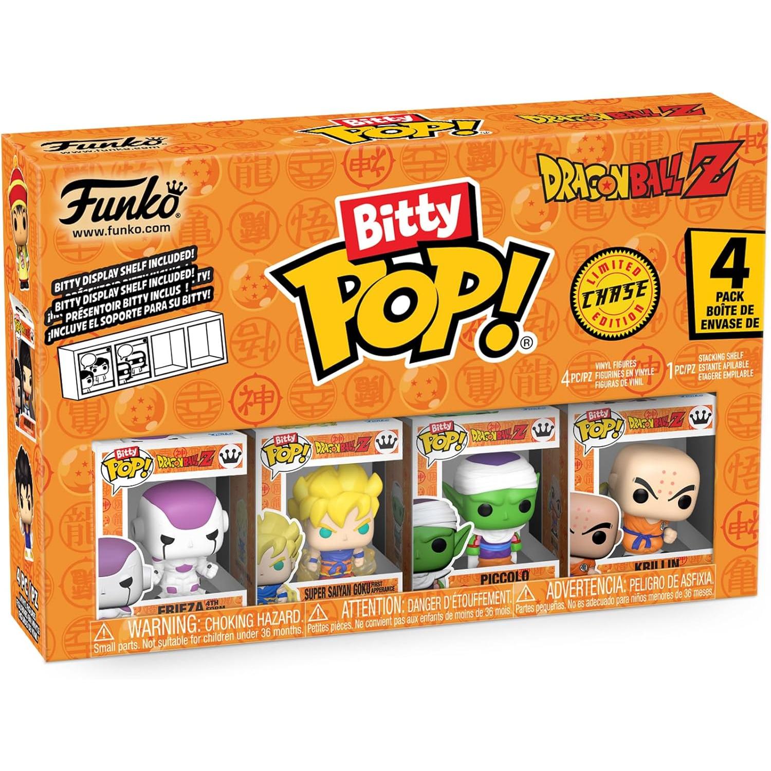 Funko Bitty Pop Dragon Ball Z Frieza-Goku -Piccolo-krillin y Sorpresa Mystery Mini Figura (2.2 Cm)